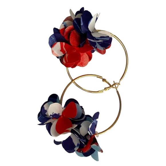 Red White & Blue Patriotic Earring Bundle 2 pairs - Picture 5 of 8